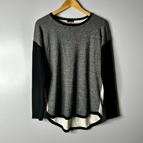 Smartwool Shadow Pine Colorblock Crew Sweater Women’s Medium Merino Wool Layer - Picture 2 of 8